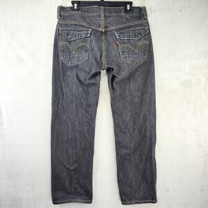 Levis 569 Jeans Mens 33x32 (Fits 34x29) Gray Loose Straight Fit Flap Pocket